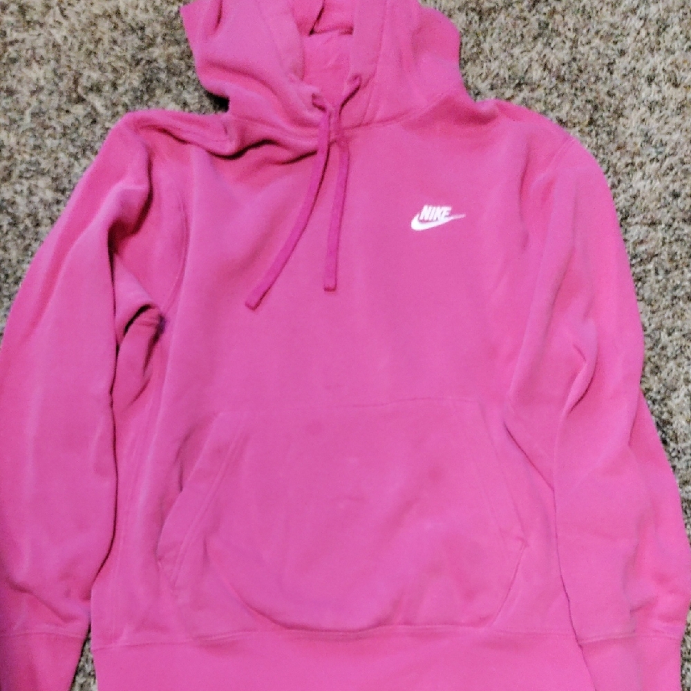 Nike Fuchsia Hoodie with White Logo